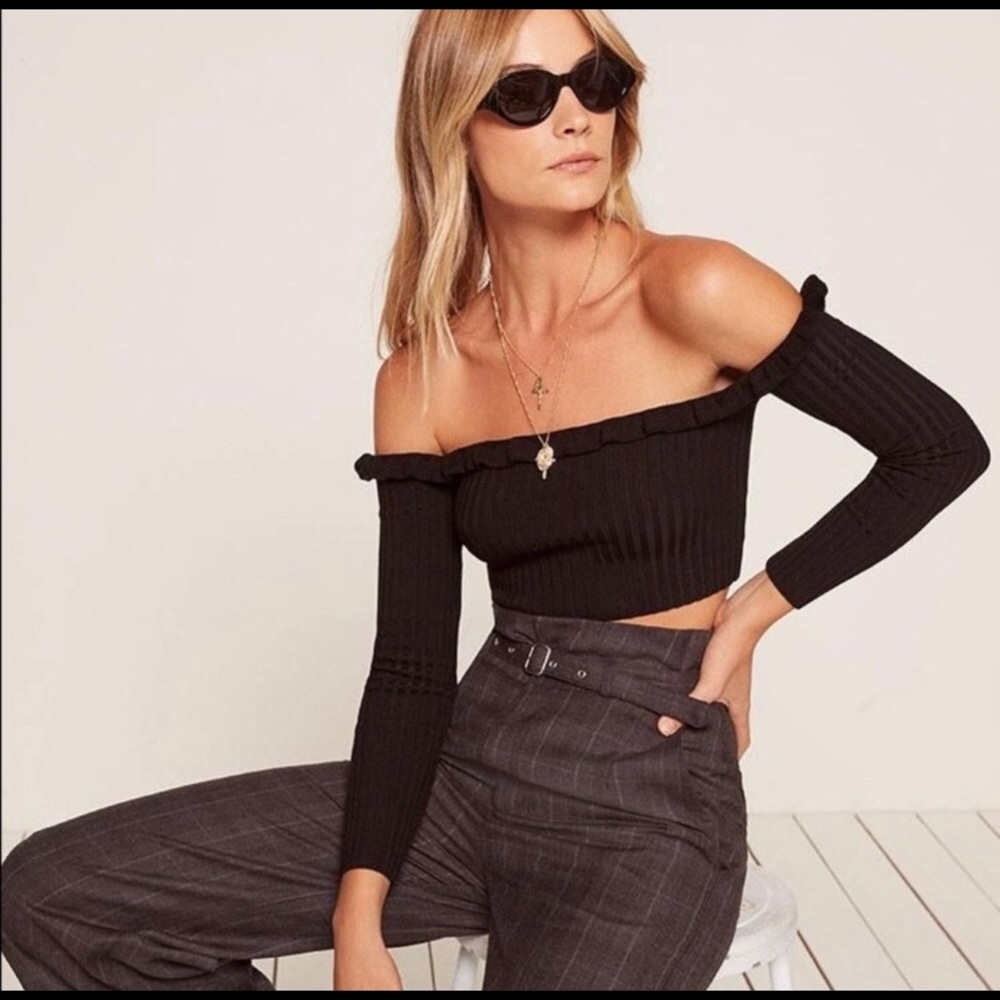 Reformation Long sleeve crop top